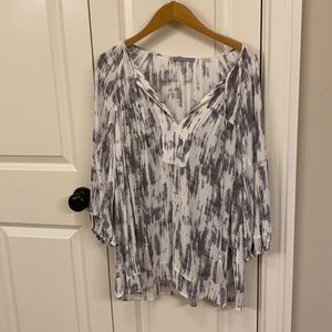 Tart rayon boho tunic blouse top M med medium gray
